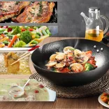 Wok Pan with Kitchen Accessories