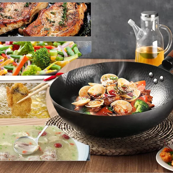 Wok Pan with Kitchen Accessories