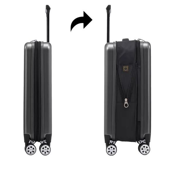 Foldable Suitcase, Dark Gray