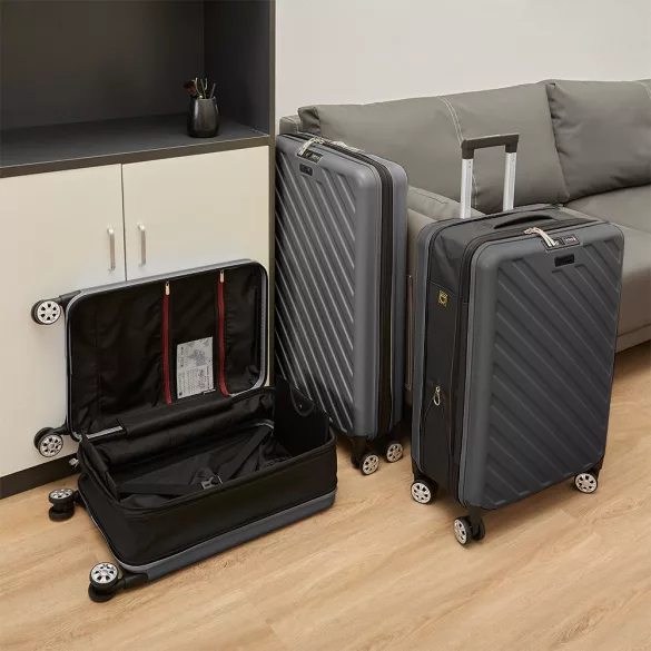 Foldable Suitcase, Dark Gray