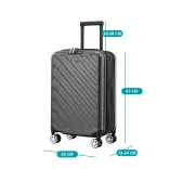 Foldable Suitcase, Dark Gray