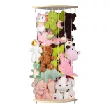 Wall-mounted corner plush toy holder