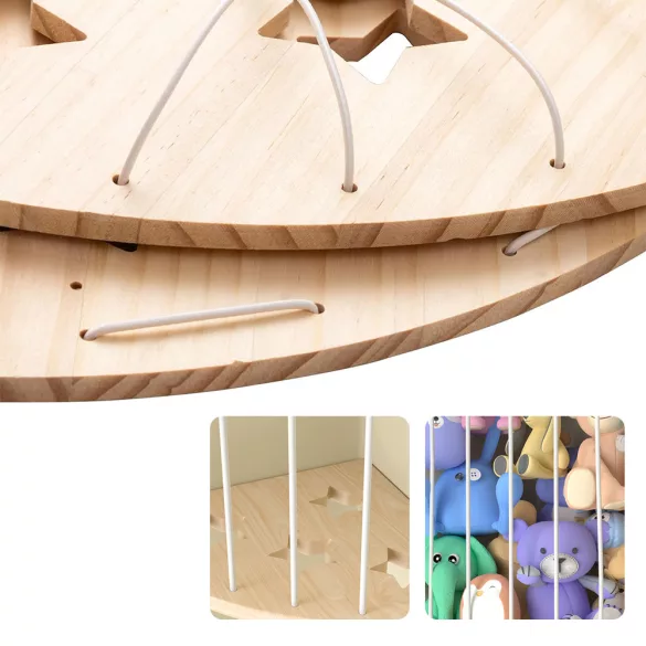 Wall-mounted corner plush toy holder