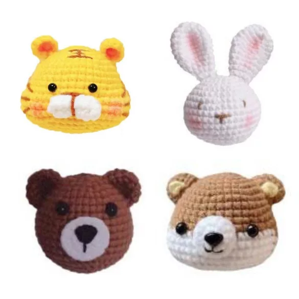 4-piece Animal Crochet Kit for Beginners