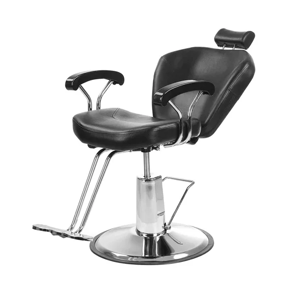 Barber Chair with Footrest, Black