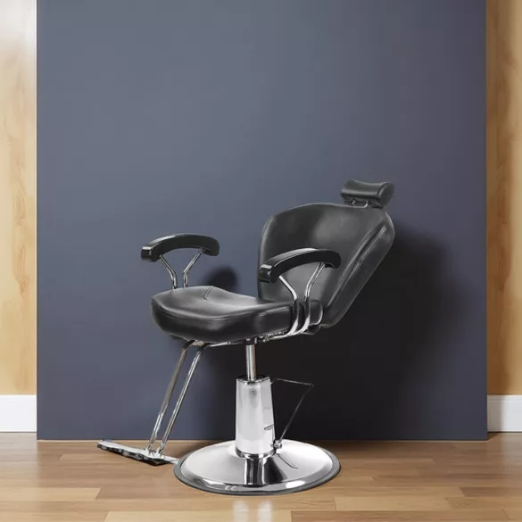 Barber Chair with Footrest, Black