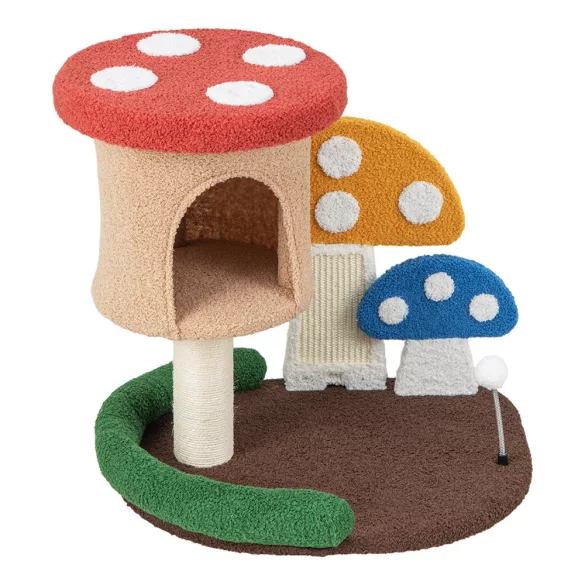 Cat Climbing Mushroom