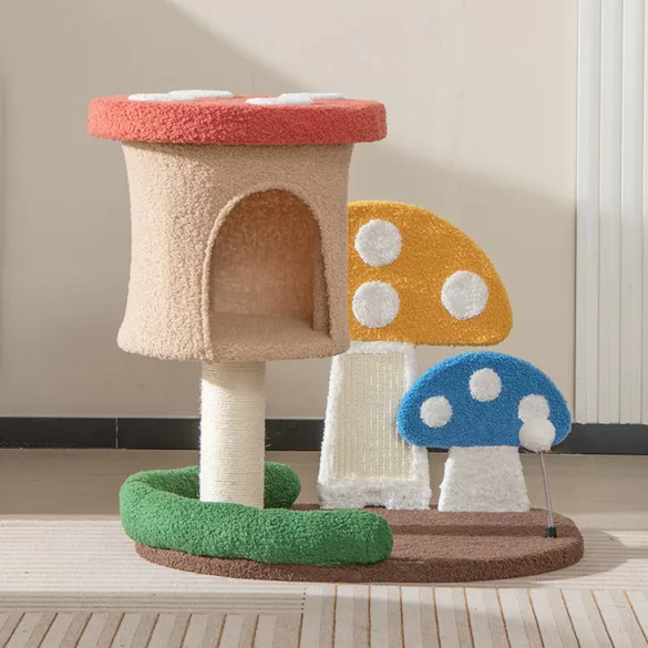 Cat Climbing Mushroom