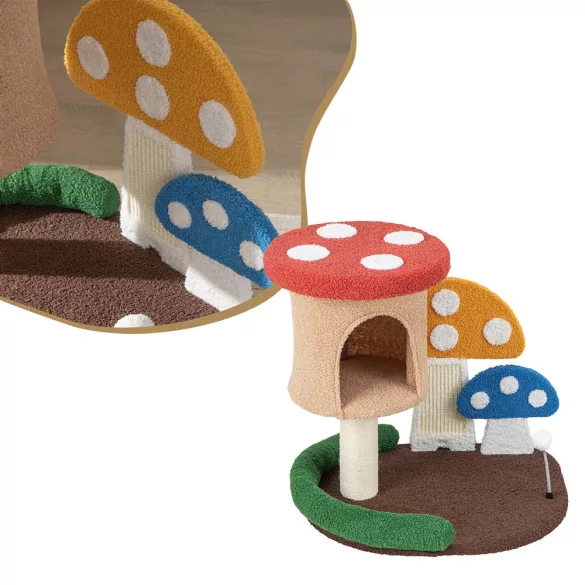 Cat Climbing Mushroom