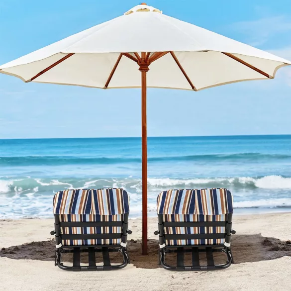 2-piece beach chair set with cushion