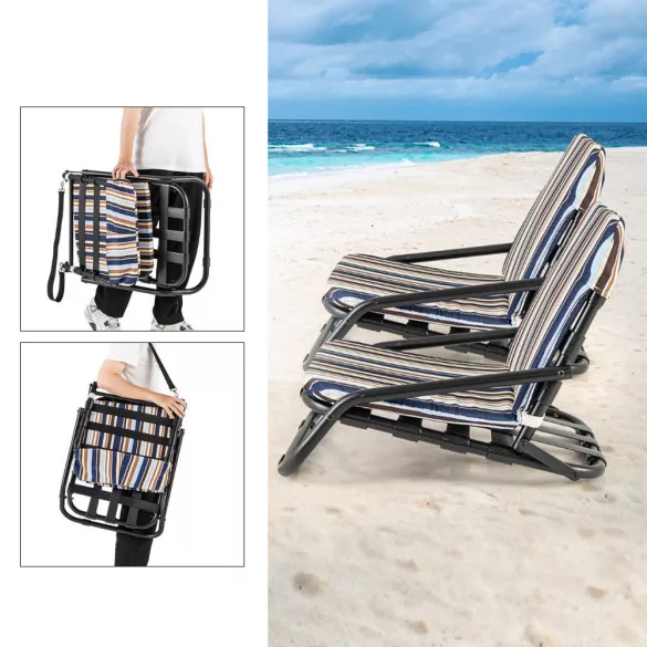 2-piece beach chair set with cushion