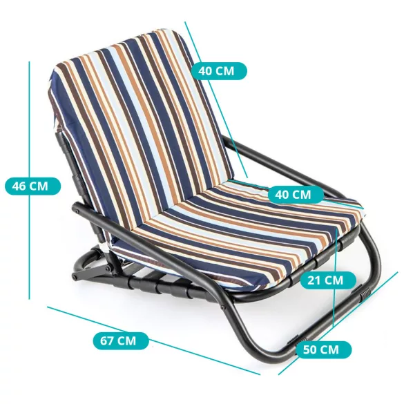 2-piece beach chair set with cushion