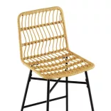 Polyrattan Bar Stool Set of 2