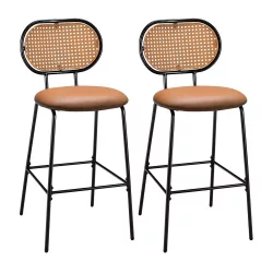 2 pcs bar stool brown
