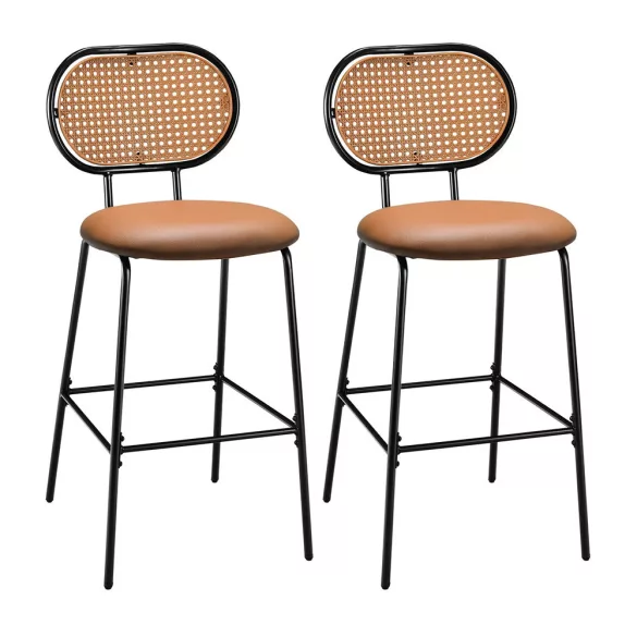 2 pcs bar stool brown