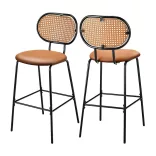 2 pcs bar stool brown