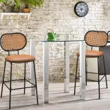 2 pcs bar stool brown