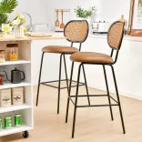 2 pcs bar stool brown