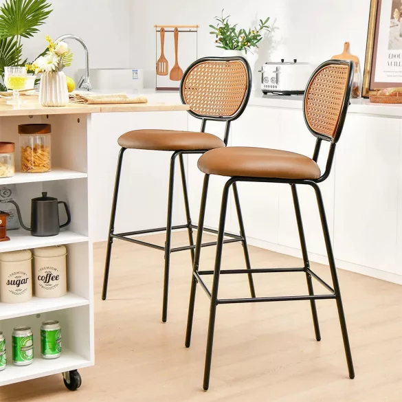 2 pcs bar stool brown