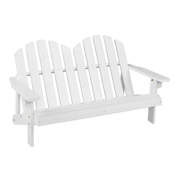 2-person Adirondack chair for kids, white