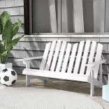 2-person Adirondack chair for kids, white