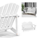2-person Adirondack chair for kids, white
