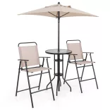 4-piece outdoor bar set with umbrella