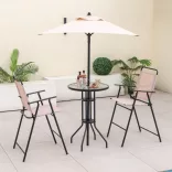 4-piece outdoor bar set with umbrella