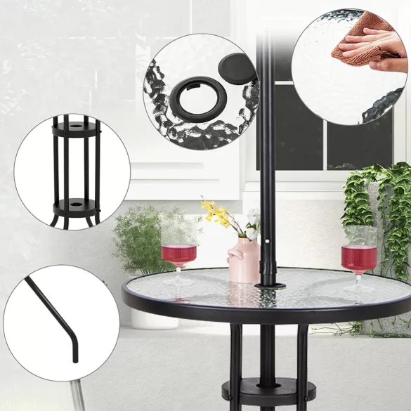 4-piece outdoor bar set with umbrella