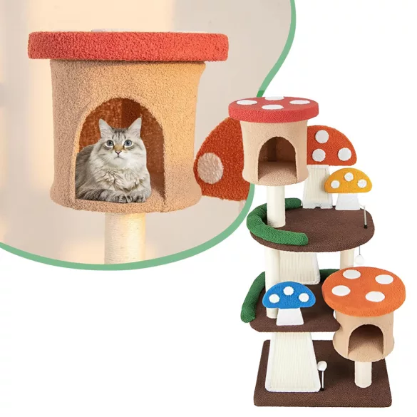 Cat Tree, Mushroom, Multi-Level