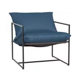 Metal Frame Chair with Cushion Set of 2