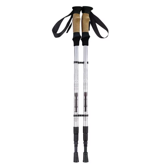 Ultra Lightweight Adjustable Trekking Pole 65-135 cm, Silver
