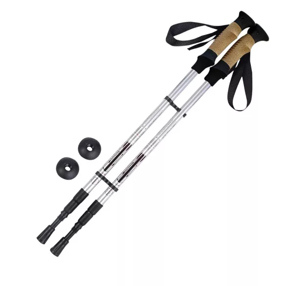 Ultra Lightweight Adjustable Trekking Pole 65-135 cm, Silver