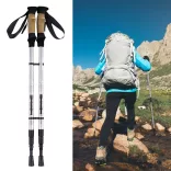 Ultra Lightweight Adjustable Trekking Pole 65-135 cm, Silver